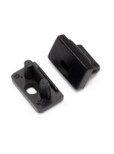 Endkappen für SLIM8 - Schwarz m. Loch - 20 Stk
