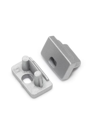 Endkappen für SLIM8 - Silber m. Loch - 20 Stk