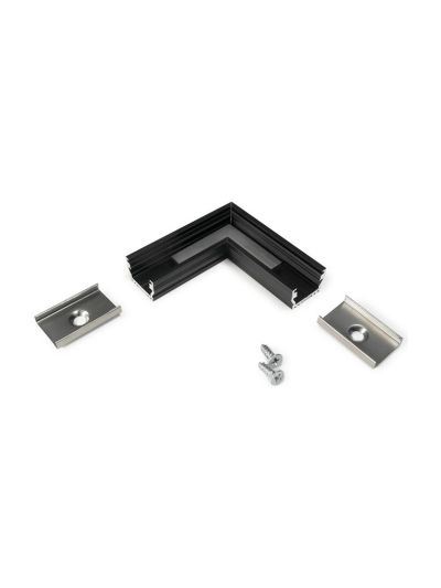 Winkel für LED-Profil UNI12 - 90° - Schwarz