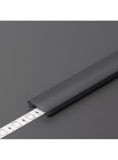 Abdeckung für LED-Profil - F - Click - 3m - Schwarz