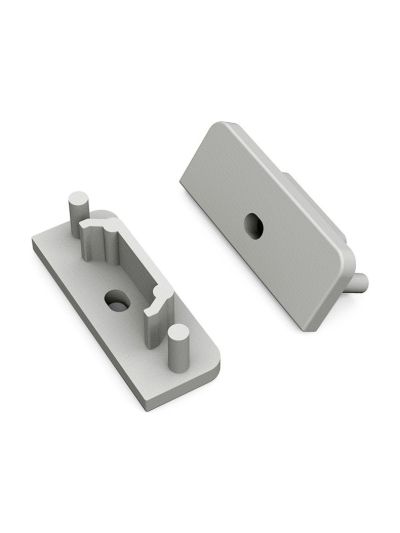 Endstücke für SURFACE14 Gen2 - Grau m. Loch - 20 Stk.