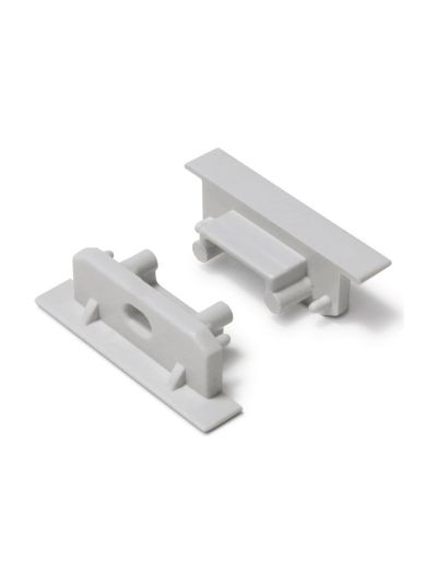 Endkappen für GROOVE14 Gen2 SQ - Grau mit Loch - 20 Stk.