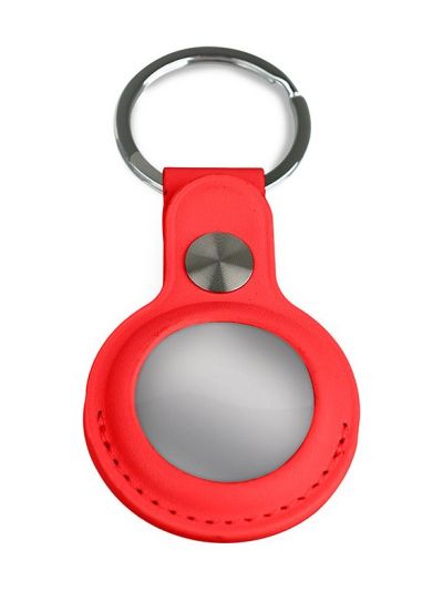 Airtag-Schlüsselanhänger - Leder - Rot