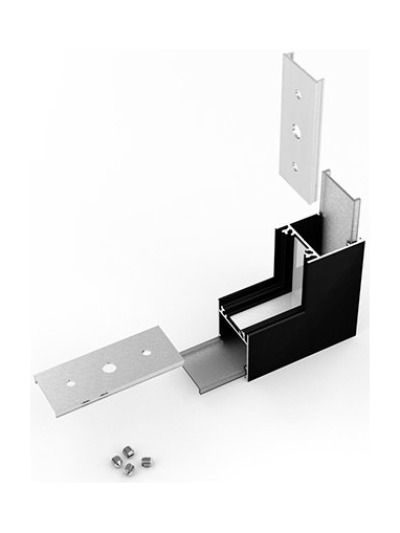 Winkel für LED-Profil LINEA20 - 270° - Schwarz - Stehend