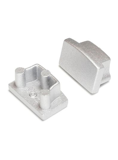 Endkappen für BEGTON12 C - Silber - 20 Stk