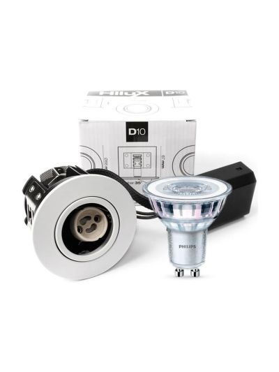 HiluX D10 Weiß für den Innenbereich inkl. Philips 4,6W LED-Spot