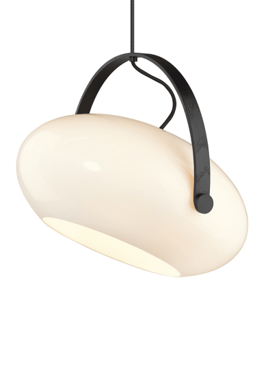 Halo Design - DC-Pendelleuchte - Opalic - Weiß/Schwarz-Eiche Ø40 cm