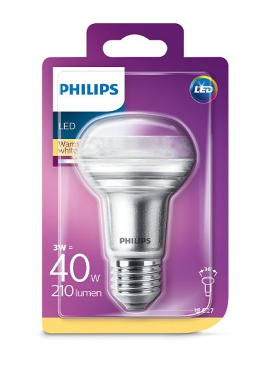 E27 - Philips LED-Reflektorlampe - 3 W