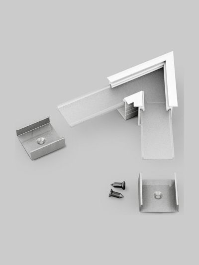 Winkel für LED-Profil LINEA-IN20 - 60° - Weiß
