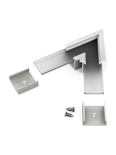 Winkel für LED-Profil LINEA-IN20 - 60° - Eloxiert