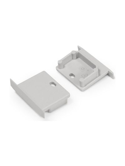 Endkappen für LINEA-IN20 - Grau mit Loch - 20 Stk.