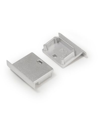 Endkappen für LINEA-IN20 - Silber mit Loch - 20 Stk.