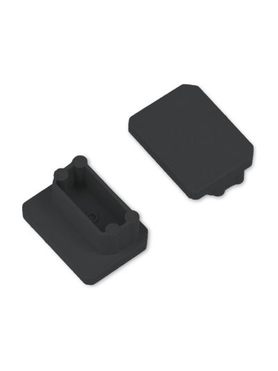 Endkappen für UNI-TILE12 - Schwarz - 20 Stk