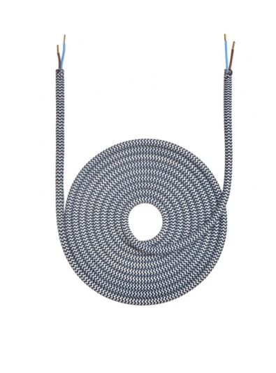 Halo Design - Textilkabel - 3 Meter - Schwarz/Weiß