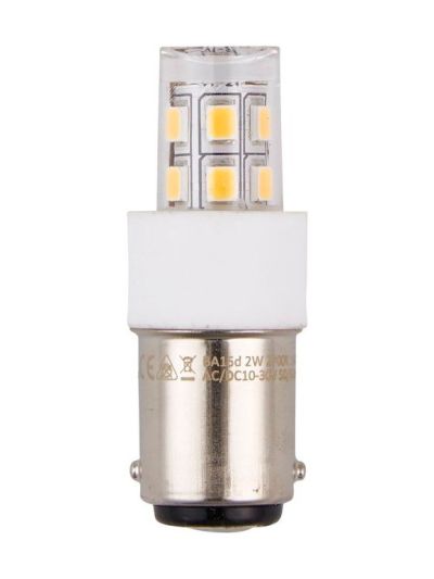 Ba15d - SPL Tubular VR 10-30V - Klar - 190lm - 2700K - CRI 82