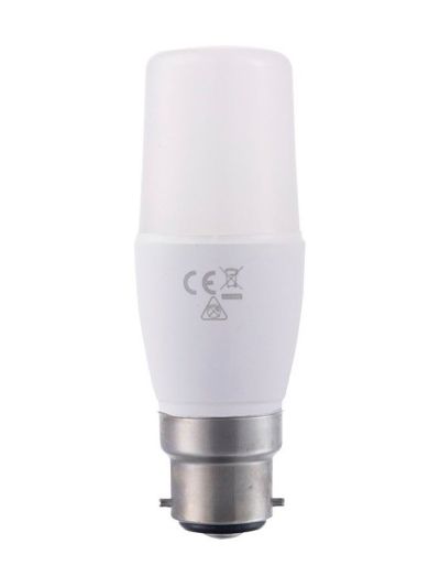 Weiße opale stabförmige Röhrenlampe mit CE-Kennzeichnung am Körper und Ba22d-Bajonettsockel