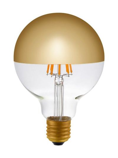 E27 - SPL Premium Topspiegel-Globe - Amber - Ø:95mm - 2500K - CRI 93 - Dimmbar