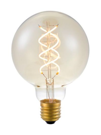 E27 - SPL FleX Double Helix - Amber - Ø:95mm - 2000K - CRI 80 - dimmbar