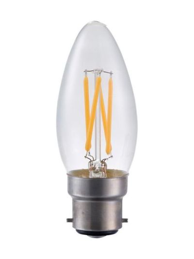 Ba22d - SPL Candle - Klar - 320lm - 2500K - CRI 93 - Dimmbar