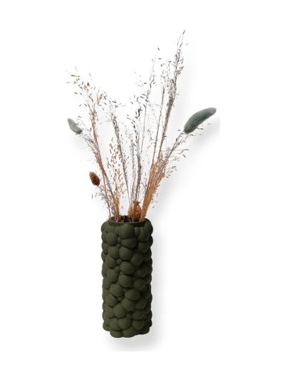 Simiu - PUFFRA - Vase - 20 cm - Olivgrün