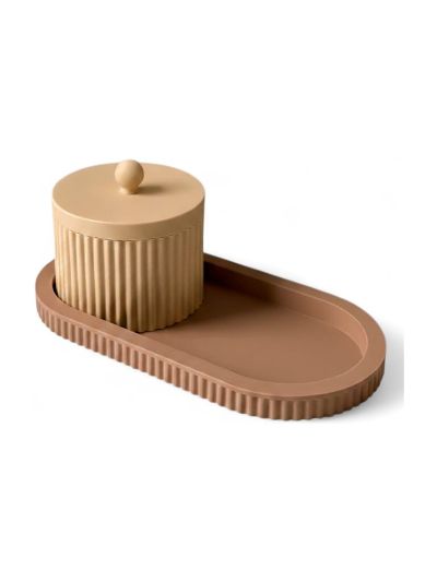 Simiu - ROYAL TRAY - Beige/Mokka - 21 cm