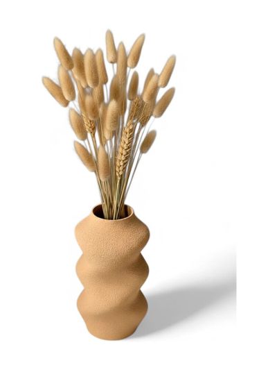 Simiu - SCRUNCHED - Vase - 21 cm - Beige