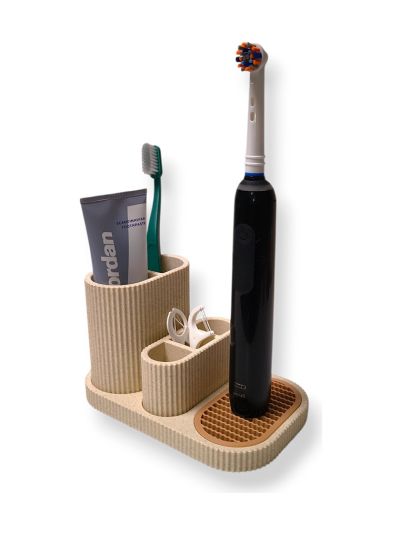 Simiu - DENTIA - Oral-B Zahnbürstenhalter - Marmor/Beige