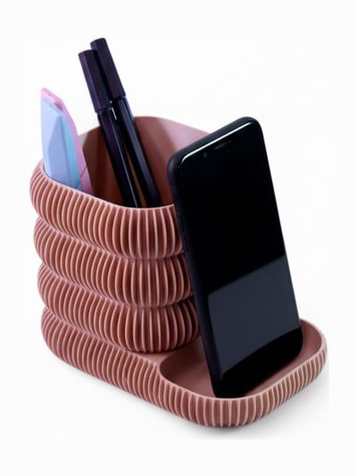 Simiu - LAMEL - Handy- und Stifthalter - Beige - 10cm hoch
