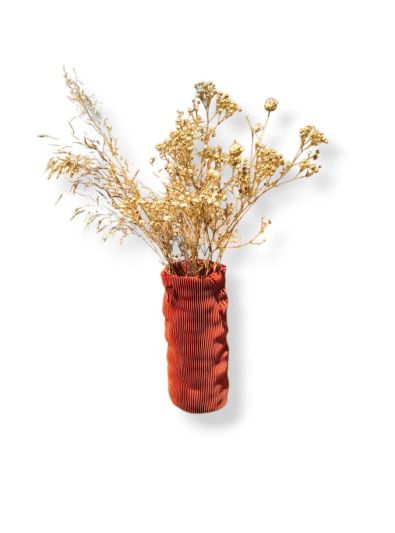 Simiu - CLAYLA Lamellenvase - Terrakotta - 20 cm