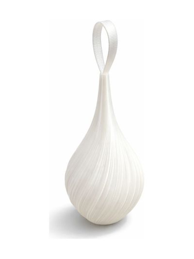 Simiu - Ornis - tropfenförmiger Weihnachtsschmuck - Weiß - 9 cm hoch - 2 Stk.