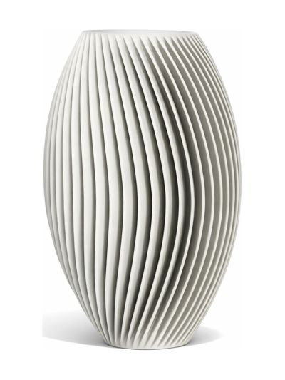 Simiu - LAMEL-Vase - 18 cm - Hellgrau