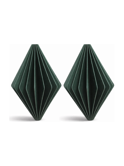Simiu - Weihnachtsanhänger - 6 cm - Diamant - Grün - 2er-Pack