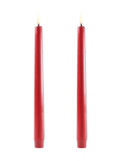 Uyuni - LED-Kegellicht - Karminrot - 2er-Pack - 2,3x25 cm