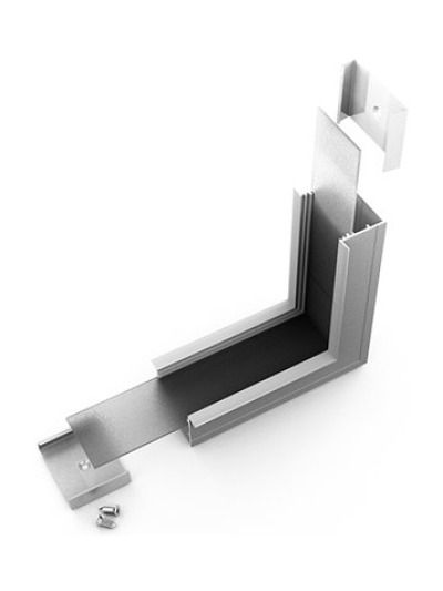 Winkel für LED-Profil VARIO30-07 - 90° - eloxiert - stehend