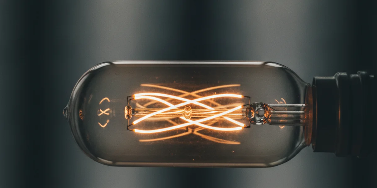 Filament-Leuchtmittel mit sichtbar glühenden Leuchtfäden in offenen Pendelleuchten