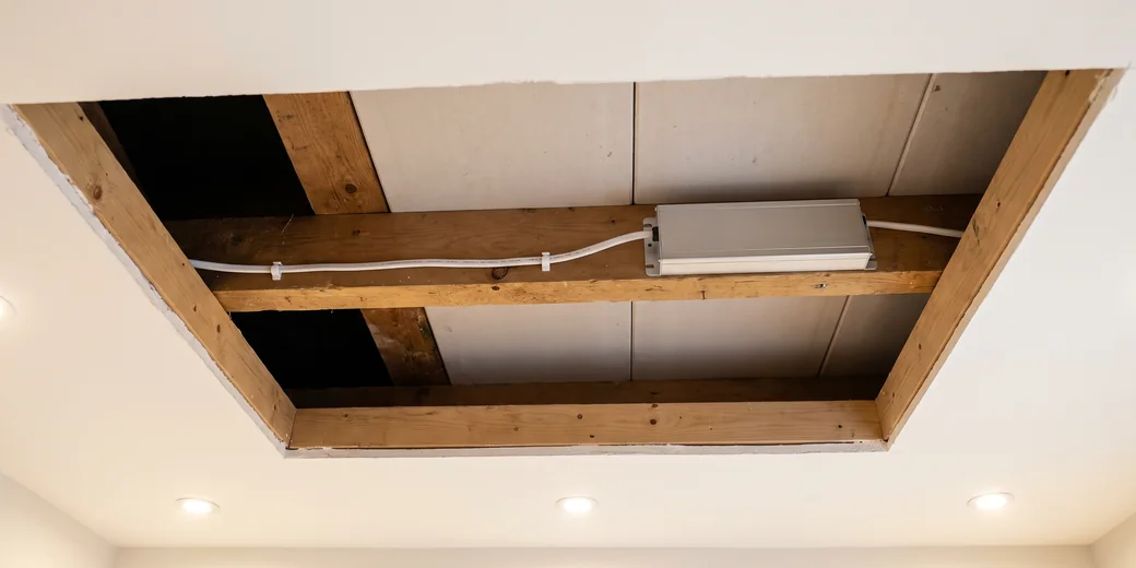 LED-Treiber über einer abgehängten Decke montiert